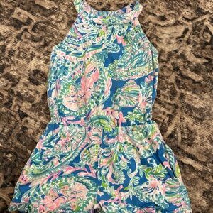 Lilly Pulitzer Blue and Pink Kids Romper